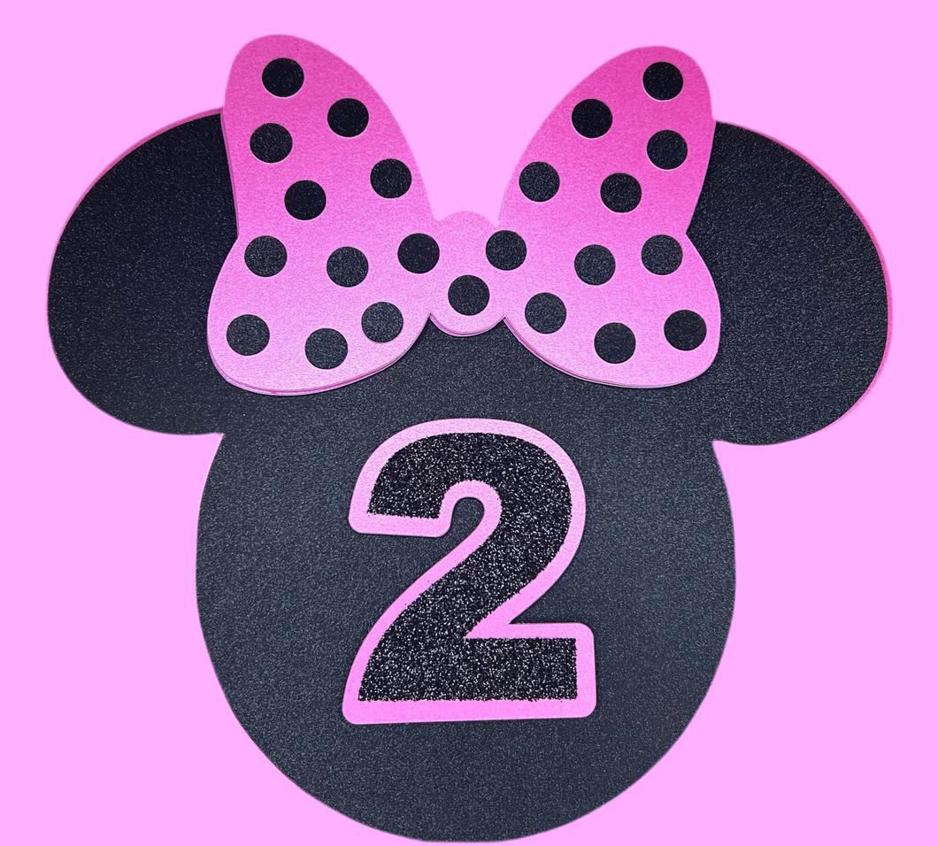 Minnie Mouse Age Cake Topper.