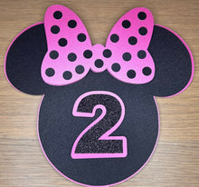 Load image into Gallery viewer, Minnie Mouse Age Cake Topper.
