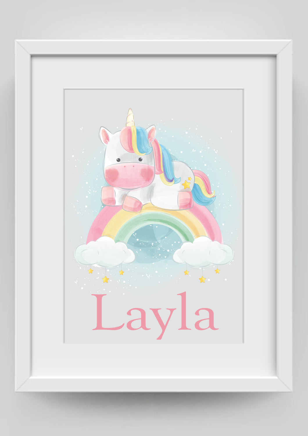 A4 Unicorn Rainbow Print