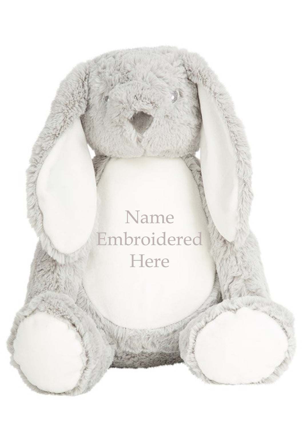 Personalised Bunny Teddy Grey or White